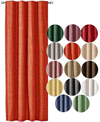 JEMIDI Vorhang Blickdicht 140x245cm - Gardine mit Kräuselband Universalband - 100% Polyester Schal lang für Wohnzimmer Schlafzimmer