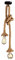 Vecys Doppelkopf Hanf Seil Pendelleuchte, Vintage Seil Lampen Hanf Seil Lampe für Cafe Restaurant Bar etc (150CM)