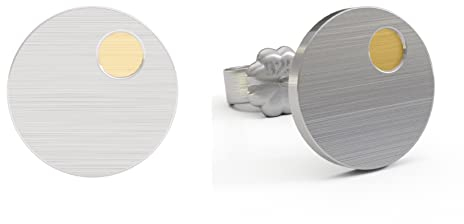 Petite Marie Ohrstecker Damen Kreis, Ohrstecker Silber 925 Damen - Motiv: Kreis Silber/gold matt - silber Ohrringe silber 925 Ohrringe echt silber Ohrstecker Nickelfrei
