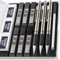 Nicpro 3 Piezas Metálica Portaminas, Profesionales Portaminas 0,7 mm en Estuche, con 6 tubos Recambio de Plomo HB, 3 Gomas de Borrar, Sacapuntas, para Escritura de Artistas, Dibujo, Bocetos