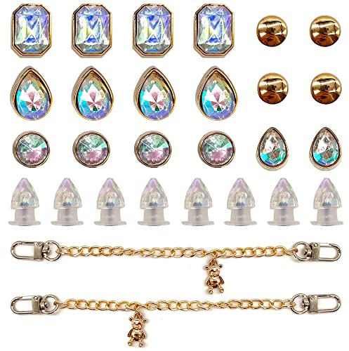 Niuhong Schuh-Charm Kinder Geschenk Paillette Schuhe Anstecker Niedliche Schuhdekorationen Clog Armband Charms Bracelet Schuhanhänger Glitzer Schuhanstecker Schuhe Verzierung Knöpfe (A)