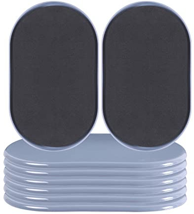 Ezprotekt 8 Pcs Reusable Furniture Sliders and Gliders for Carpet Surfaces – Moving Heavy Furniture Quickly and Easily with Furniture Sliders Oval (Light blue)