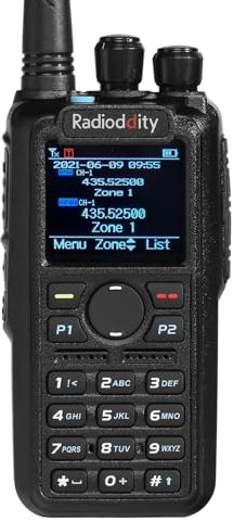Radioddity GD-AT10G DMR Handheld Ham Radio 10W Digital Analog Long Range (UHF Only) with GPS APRS, 3100mAh Rechargeable Battery, Work with Hotspot