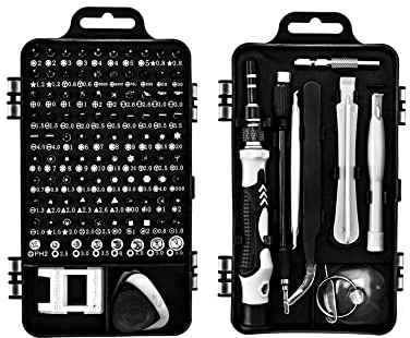 QWORK® 115 in 1 Präzisions-Schraubendreher Set Feinmechaniker Reparatur Werkzeug Set für Smartphone, Tablet, Konsole, Laptop, Uhren, Kamera, Brillen, Elektronische DIY-Modelle