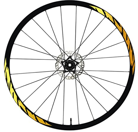DualColorStampe Aufkleber kompatibel mit Cube, Fahrradfelgen, 26 Zoll – 27,5 Zoll – 28 – 29 Zoll (66,8 – 63,5 cm), Rad MTB Bike Stickers Felgen MTB B0062 (28-29 Zoll, Gold 91)