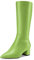 Castamere Donna Chunky Blocco Medio Tacco Heel a Punta Metà polpaccio Cerniera Stivali da Matrimonio Cute 5 CM Heels Verde 36 EU