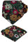 Alizeal Herren-Krawatte mit Blumenmuster, mit Einstecktuch, stilvoll, einzigartig, für Business, Hochzeit, Party, 145-Olivgrün+Burgund, Einheitsgröße