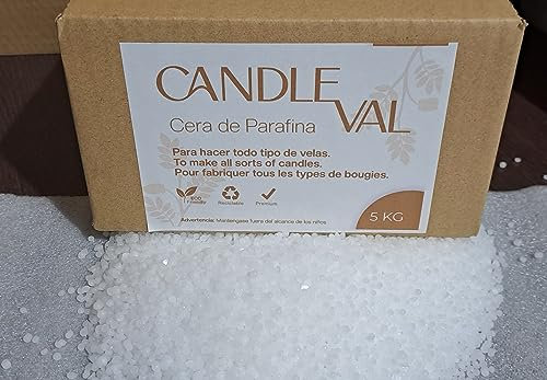 CANDLEVAL 5 KG PARAFINA Premium Ideal para MOLDES y Frascos Fusion 56/58