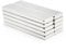 10 Stück Neodym Magnete Stark Rechteckig Magnete Silber Magnetleiste Seltenerdmagnete für Küchen Whiteboards Kühlschränke, 40x10x3mm