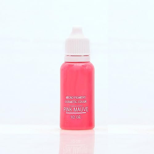 Pigment de sourcil de tatouage 1/2OZ (15ML), multicolore 23 couleurs cosmétiques pour la sélection Pigment d'encre de tatouage pour la pratique du travail de tatouage (Rose Mauve)