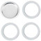 CRLLDPM Set 4 Pezzi Ricambi, Include 3pzs Guarnizioni + 1pz Filtro, Filtro Caffettiera Universale, Filtro del caffè, Ricambio in Silicone Guarnizione, per Caffettiera Italiana, Pentole Moka (3 Tazze)