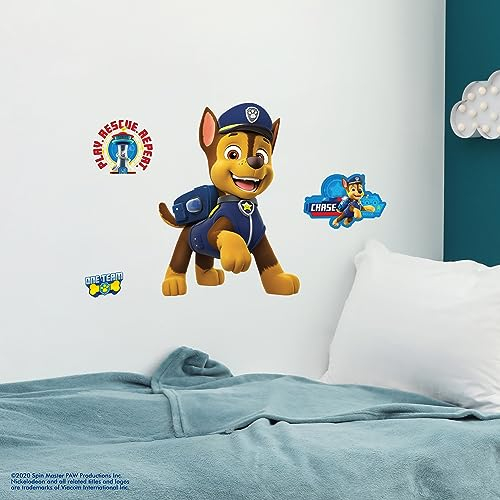 Wall Palz Nickelodeon Paw Patrol Wandaufkleber – 48,3 cm Chase Wandaufkleber für Schlafzimmer mit 3D Augmented Reality Interaktion – Paw Patrol Wanddekoration