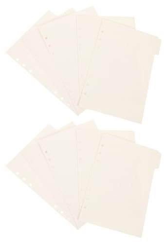 A5 Index Trennblätter 15 Stück Papier, Weiße Trennwände für Binder