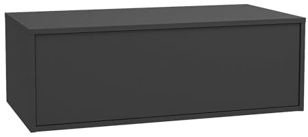 Vente-unique - Waschbeckenunterschrank hängend - 94 cm - Anthrazit - TEANA