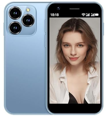 Hipipooo Mini Smartphone Unlocked 4G Mobile Phone 3.0 inches,Dual SIM, 2000mAh Battery, Dual Camera, Android 10.0 quad-core WiFi Bluetooth Hotspot backup phone