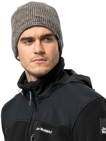 Jack Wolfskin Unisex Feldberg Beanie-Mütze, Seal, L EU