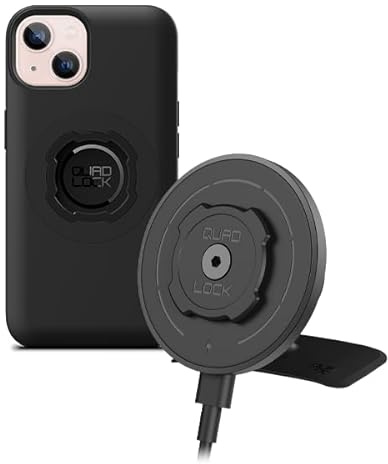 Quad Lock Adhesive Dashboard/Console Car Phone Holder Kit with MAG Wireless Charging Head V2 and MAG Phone Case for iPhone 13