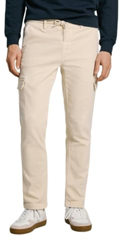 Pepe Jeans Herren Gymdigo Cargo Pant Hose, Beige (Elfenbeinweiß), 38W
