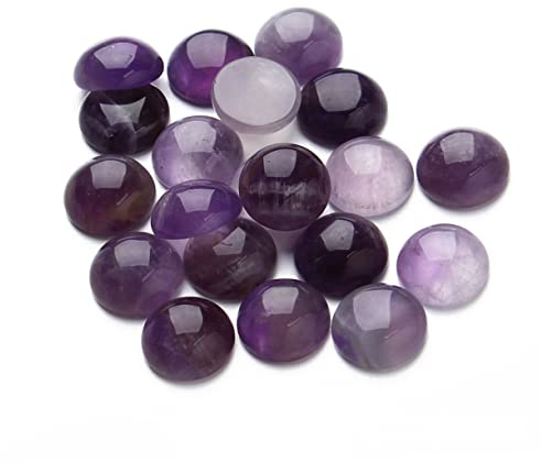 NUOBESTY 20piezas Parches Adhesivos Morados De Vidrio De Joyería Artesanal Cabujones Cristal Bricolaje