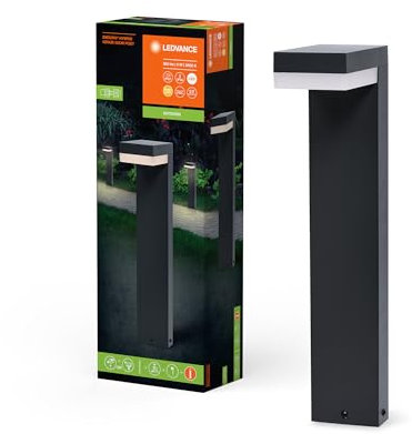 LEDVANCE ENDURA HYBRID VENUS Außenleuchte, Hybridleuchte, 4W, 200lm, warmweiße Lichtfarbe, 3.000K Farbtemperatur, dunkelgrau, Edelstahl, IP44 & IP67 Schutzklasse, Solar- & Stromnetzbetrieb