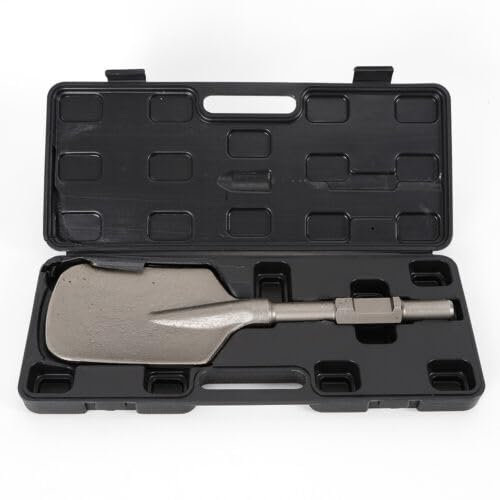 Ciseau à Bêche Burin à Argile Burin de Démolition Marteau Piqueur 40 Cr en Acier Chromé 30 x 440 x 135 mm pour Marteau Bêche la Pelle