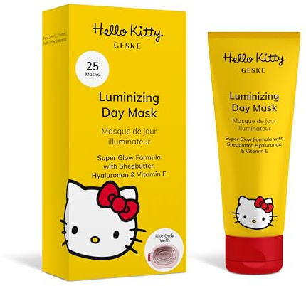 GESKE Luminizing Day Mask | Strahlende Gesichtsmaske | Verwendung mit Hello Kitty Sonic Warm und Cool Mask | Sheabutter und Hyaluron für fahle und strapazierte Haut