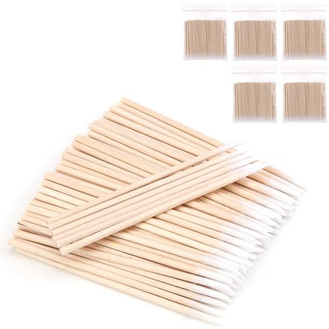Lot de 500 Coton Tige Maquillage, Bâtonnets Coton écologiques Coton Tige Pointu Usage Jetable Pour Tatouages, Maquillage, Cils et Manucure, Hygiéniques et Portables