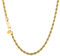 KRKC Herren Halskette, Kordelkette 18K Gold Vergoldet Edelstahl 6mm Rope Chain, Nickelfrei Kette für Männer Herren Länge 61cm