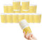 Pafnisoin Bicchieri di Carta Ecologici Biodegradabili 250ml - 100Pcs Bicchierini Caffè Usa e Getta - Grande Formato (Giallo)