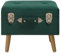 Annlera Sitzbank Fußhocker Schuhbank Hocker Eingangsbank mit Stauraum Sitzfläche Sitzgelegenheiten Wohnzimmerbank Flurmöbel Einfachen Jedoch Stilvollen Design Grün und Golden 40x33x33 cm
