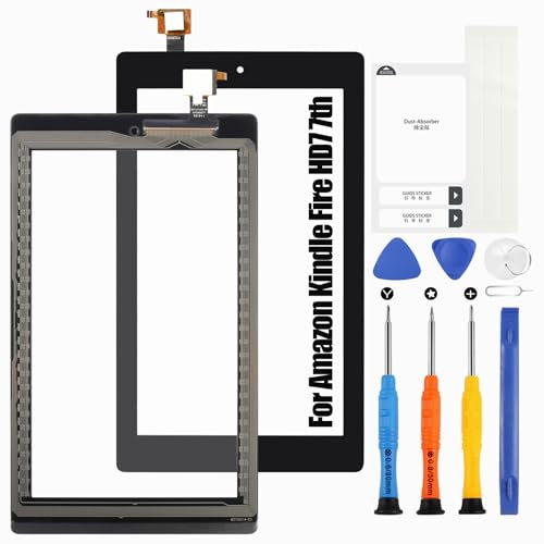 for Amazon Kindle Fire HD7 7th Generation Touch - Screen Replacement for Kindle Fire 7 7th Gen Touch Screen Digitizer (for 7th Gen 2017 SR043KL Release) Glass Sensor Panel with Repair Kits