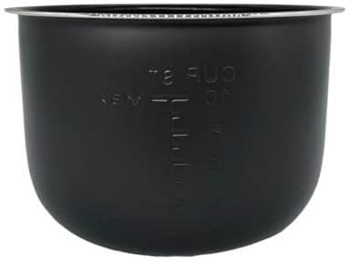 zoubeqie Electric Pressure Cooker Liner Compatible For Midea 4L/5L/6L Black Crystal Electric Pressure Cooker Inner Bowl(6L)