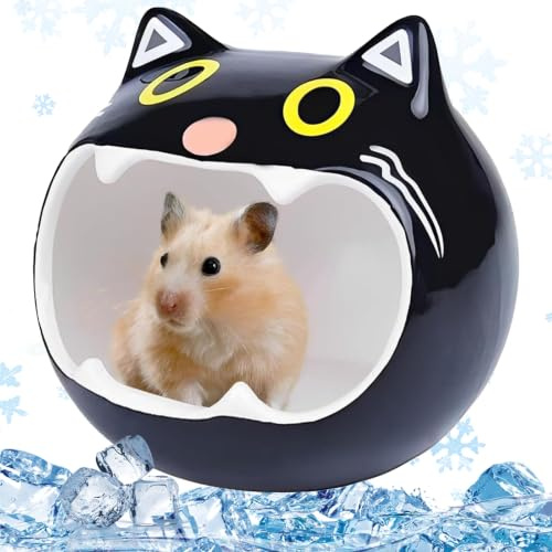Norhogo 1 Stück Haustier Keramik Hamster Versteck Nest, 11 * 10cm | Keramik Hamster Versteck, Sommerkältehaus, Haustier-Nest aus Keramik für Jungvögel Mäuse Chinchillas, klein