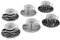 Versa Set de 6 tazas de café con plato Rayas Negras, Medidas (Al x L x An) 6 x 5,8 x 5,8 cm, Color Negro