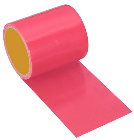 PATIKIL Nastro Gaffer 10cm x 10 Metri, Nastro Gaffer Impermeabile per Pavimenti Senza Residuo Non Riflettente Facile da Strappare per Fotografia Interna ed Esterna Cavi Elettrici, Rosa