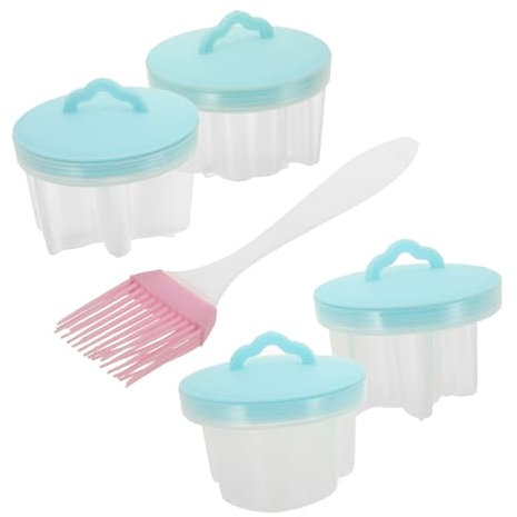 HOLIDYOYO 4 Stück Gedämpfter Eierformsatz Eierschimmel Eierkocher Schimmel Eierkocher Für Babys Dampfgarer Für Babyeier Geleekuchenform Eierdampfer Eierbecher Pp Blue