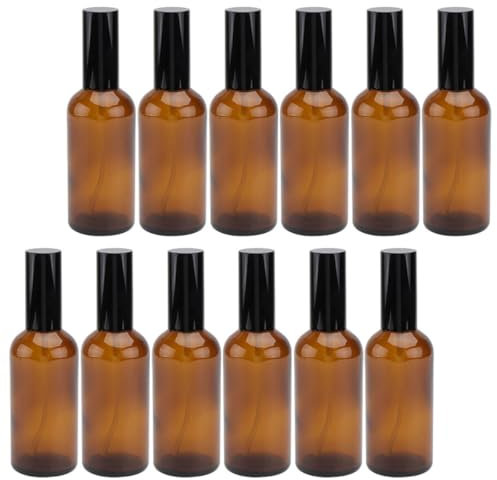 Gatuida 12 pièces Bouteilles de Spray Verre pour Huiles Essentielles Bouteilles de Voyage Fuite et Légères pour Cosmétique et Aromathérapie