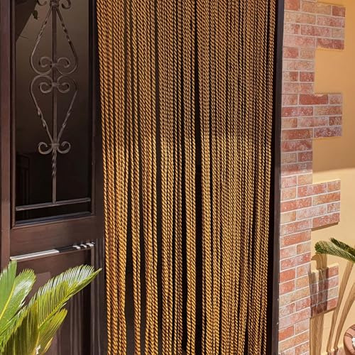 BricoShopping Tenda Porta in Corda Intrecciata – Tendina a Fili Antinsetto Barriera Mosche, Isolante, Facile da Installare e Regolare, 4 Misure e 18 Colori