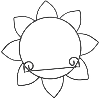 TOPPERFUN Iron Wall Display Rack Metal Plate Stand with Curved Brackets Wall-mounted Organizer for Plates Photos Small Artworks and Decorative Boards Home Store Display