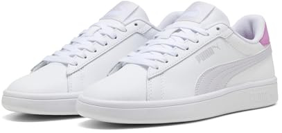 PUMA Jugendliche Smash 3.0 Sneakers 38.5, White Lavender Pop Purple