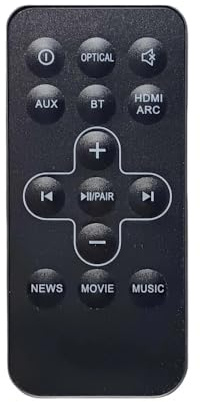 Système de Barre Son Bluetooth, télécommande adaptée aux DOSVBTSB2B DO-SV-BTSB2-B et Polaroid PLA18SB001 2.0 .1 canaux, pièce
