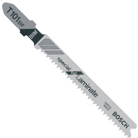 Bosch 5x PRO Laminate clean T101BIF Stichsägeblatt (für Parkett, Kompaktlaminat-Vinyl, PVC, Länge 83 mm, Professional Zubehör Stichsäge)