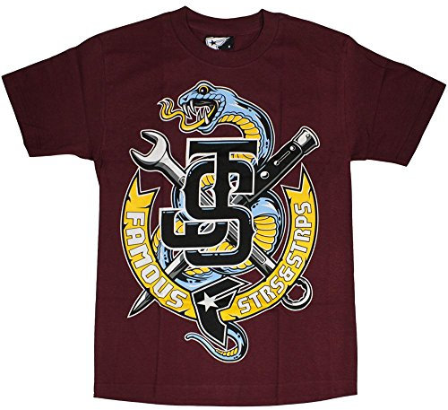 Famous Stars and Straps Twitch Squeeze T-Shirt Burgundy