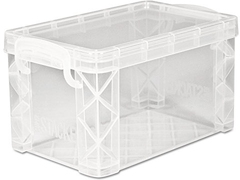 Advantus 40307 Super Stacker Storage Boxes, Hold 400 3 x 5 Cards, Plastic, Clear