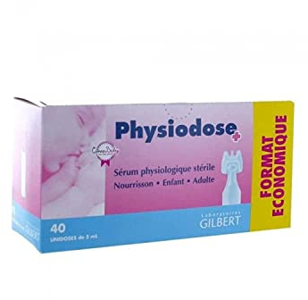 Laboratoire Gilbert – Sérum physiologique Physiodose - Boîte de 40 unidoses de 5ml