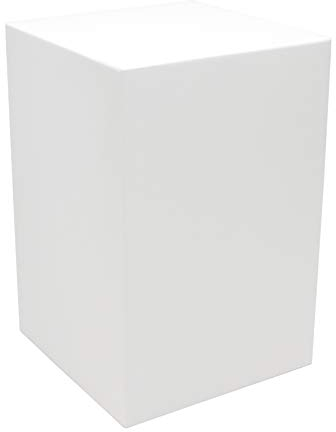 Paintersisters® Sockel Weiß lackiert Größe L - (20x20x30 cm) allseitig geschlossen, akkurat verarbeitet, Podest für Objekte und Kunst, Deko, Pflanzensäule, Schaufenster