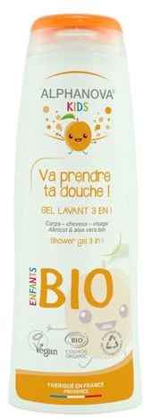 Alphanova Kids Va Prendre Ta Douche ! Shower Gel 3 in 1 Apricot Organic 250ml