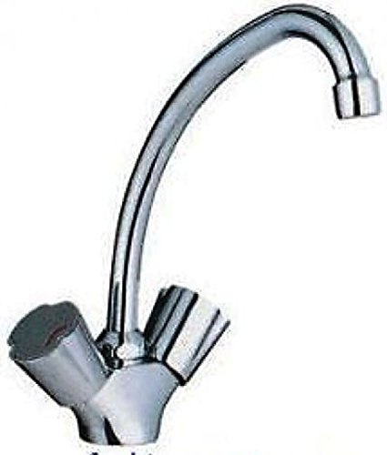 Long Neck Traditional Kitchen Mixer Basin Sink hot Cold Faucet Swivel tap T12