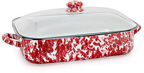 Golden Rabbit Emaille-Bräter, 10,5 qt, Rot