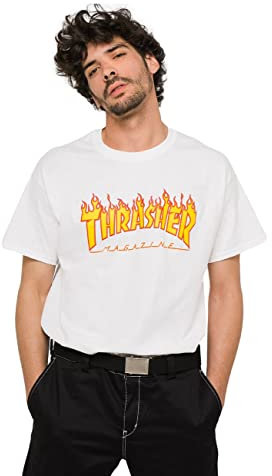 Flame T-Shirt Größe: L Farbe: Weiß
